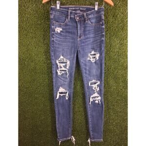 American Eagle Ne(x)t Level Stretch Hi-Rise Jegging Size 2 Short Distressed